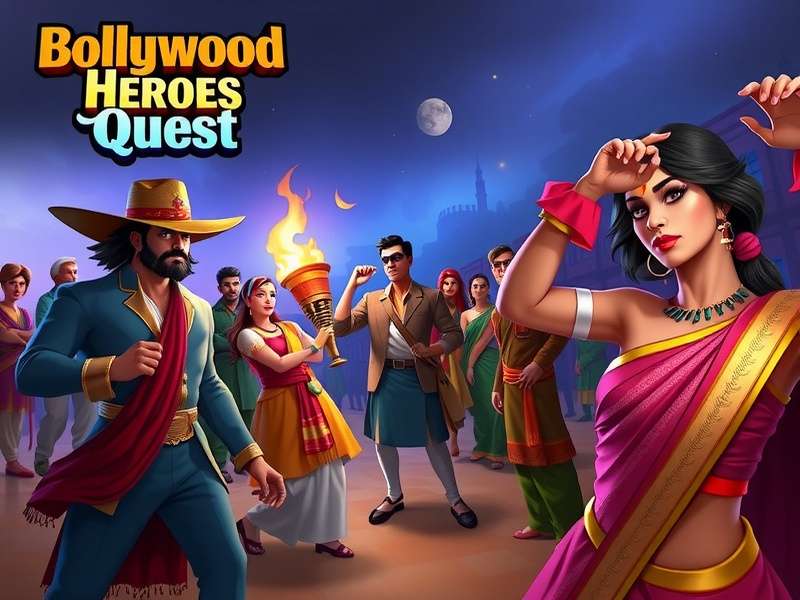 Bollywood Heroes Quest community event with players in traditional Indian attire